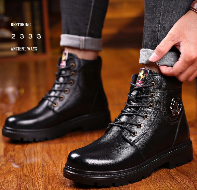 Buty Zimowe Męskie Persa - Czarny