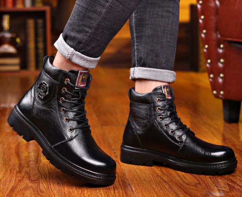 Buty Zimowe Męskie Persa - Czarny
