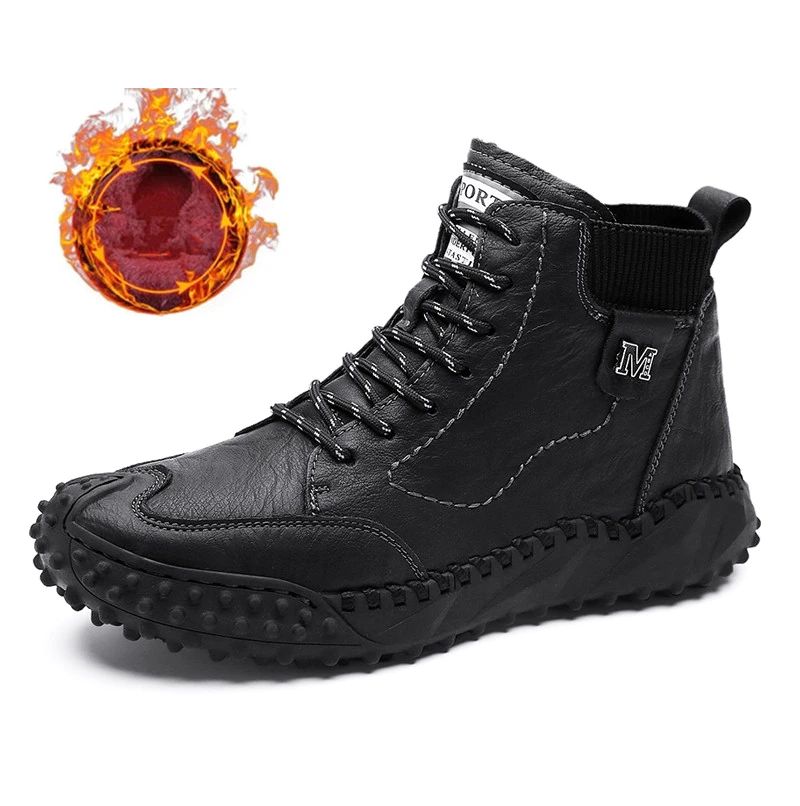 Buty Zimowe Męskie Silver - Czarny
