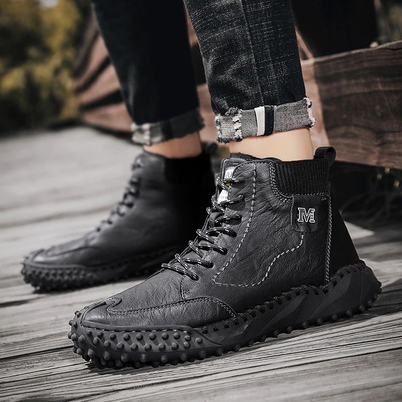 Buty Zimowe Męskie Silver - Czarny