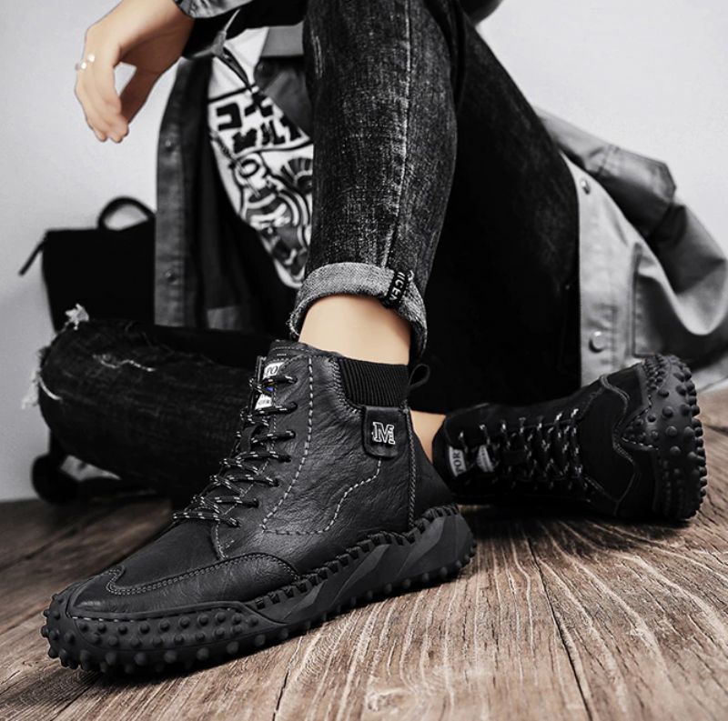 Buty Zimowe Męskie Silver - Czarny