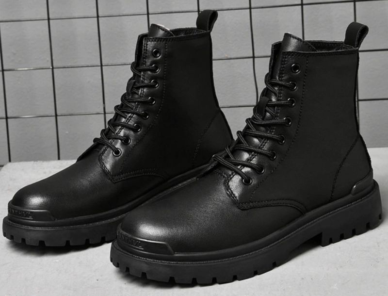 Buty Zimowe Męskie Tod - Czarne Futro