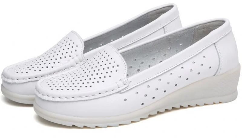 Camelia Damskie Buty Mokasyny - Biały pusty