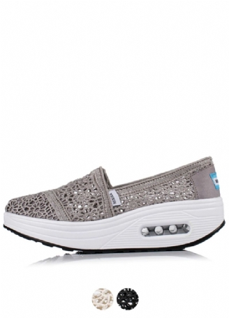 Caridad Damskie Buty Na Platformie Oddychające Slip-on