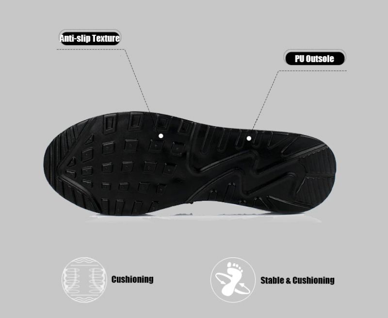 Caridad Damskie Buty Na Platformie Oddychające Slip-on - Szary
