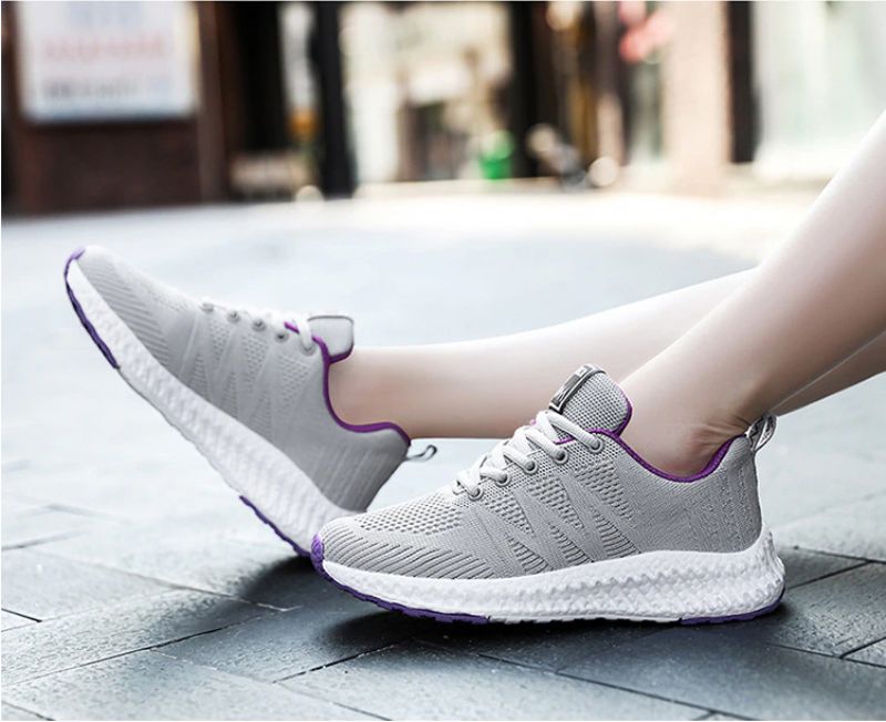 Carlie Damskie Trampki Czarne Buty - CzarnyBiały