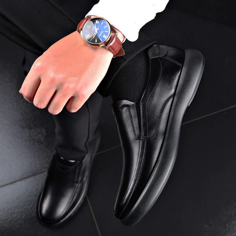Carlo Męskie Mokasyny Eleganckie Buty - Czarny