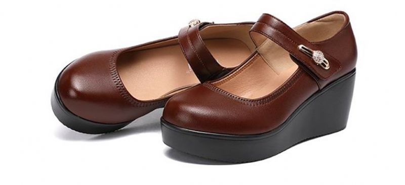 Carmenza Damskie Buty Na Platformie - Brązowy