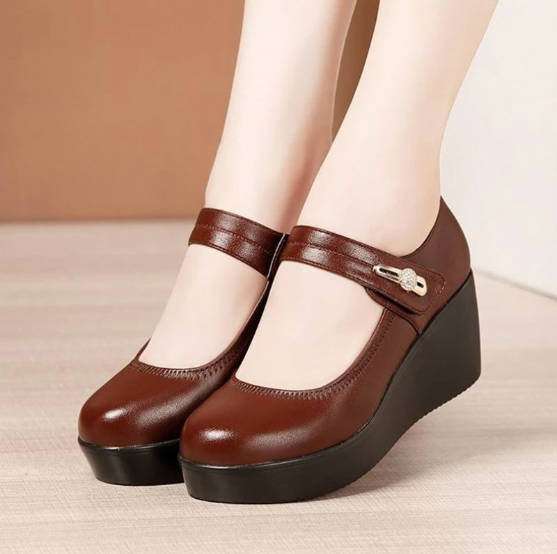 Carmenza Damskie Buty Na Platformie - Brązowy