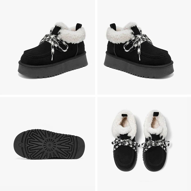 Carmin Damskie Buty Śniegowe - Czarny