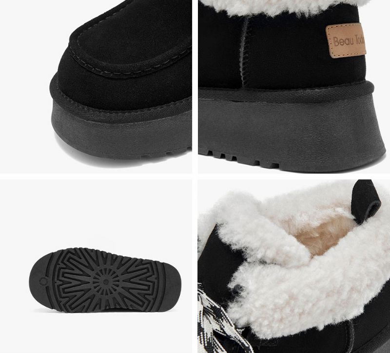 Carmin Damskie Buty Śniegowe - Czarny