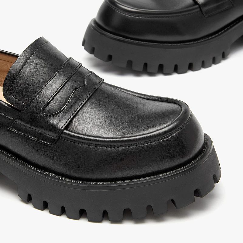 Casey Damskie Buty Typu Loafer Na Platformie - Czarny