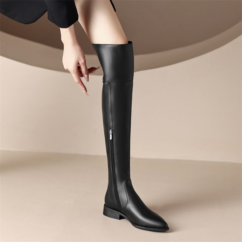 Casia Damskie Buty Jesienne - Morelowy krótki plusz