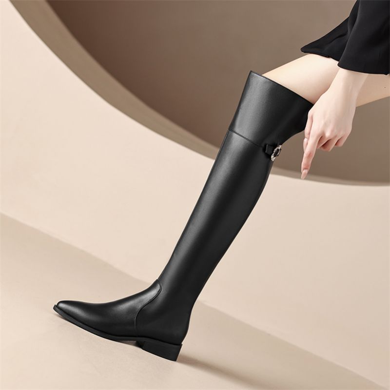 Casia Damskie Buty Jesienne - Morelowy krótki plusz