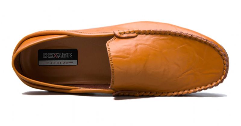Castañeda Mokasyny Męskie Buty Casualowe - Żółty