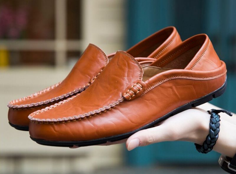 Castañeda Mokasyny Męskie Buty Casualowe - Żółty