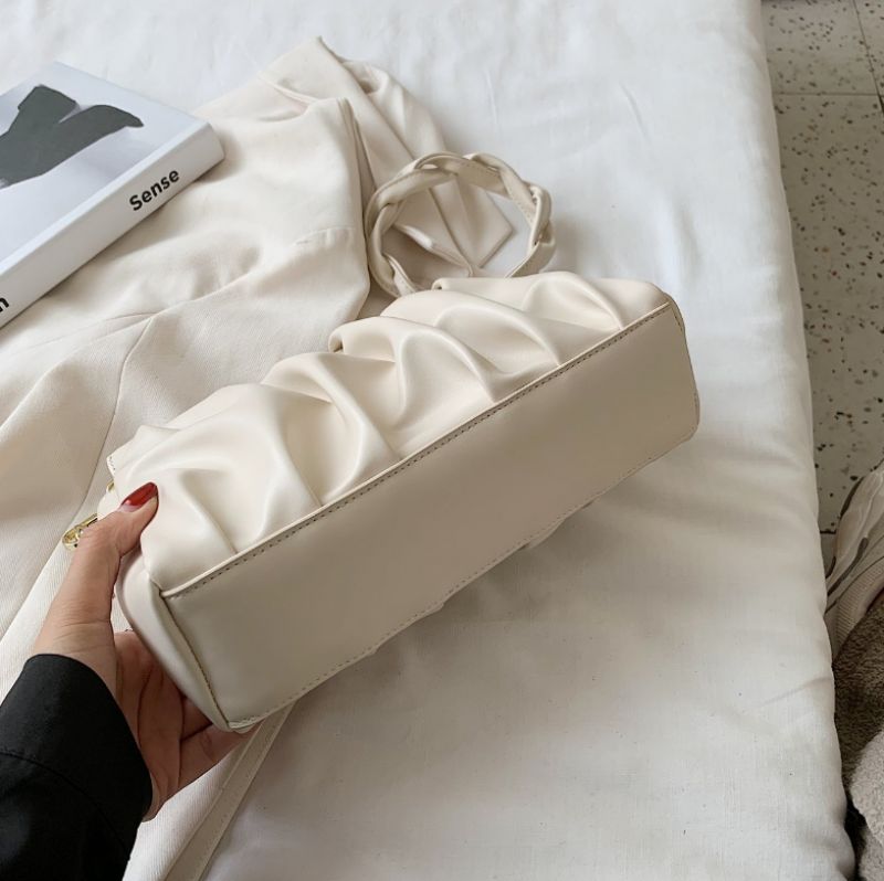 Cata Damska Plisowana Torebka Crossbody - Khaki