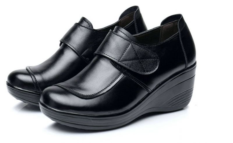 Catalina Damskie Buty Na Platformie Bez Sznurówek - Czarny