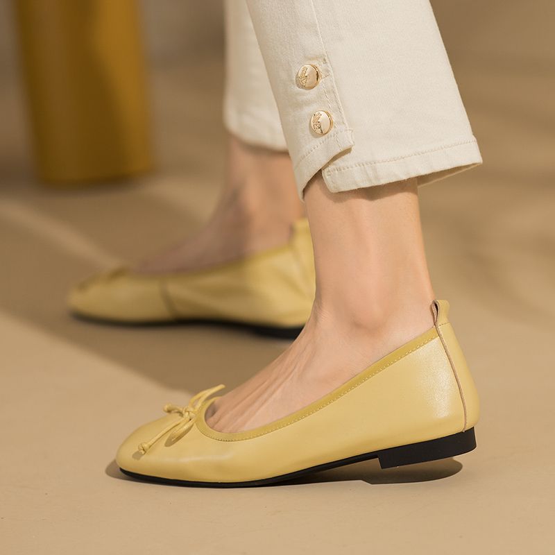 Catalina Damskie Wsuwane Płaskie Buty - Żółty