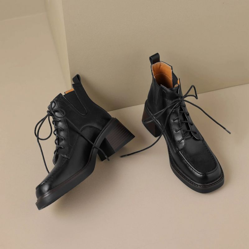 Celia Damskie Buty Western Skórzane - Brązowy