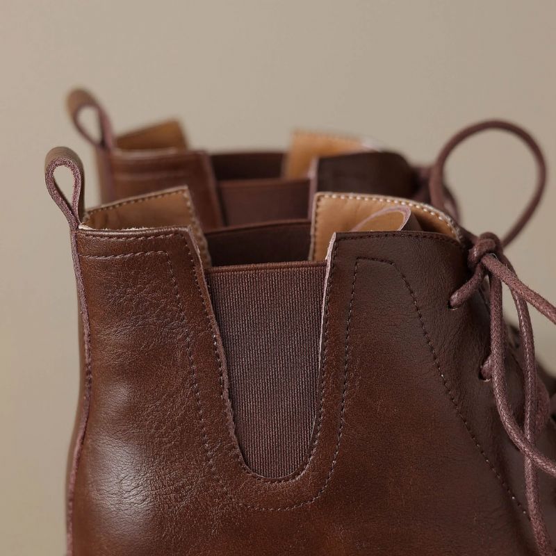 Celia Damskie Buty Western Skórzane - Brązowy