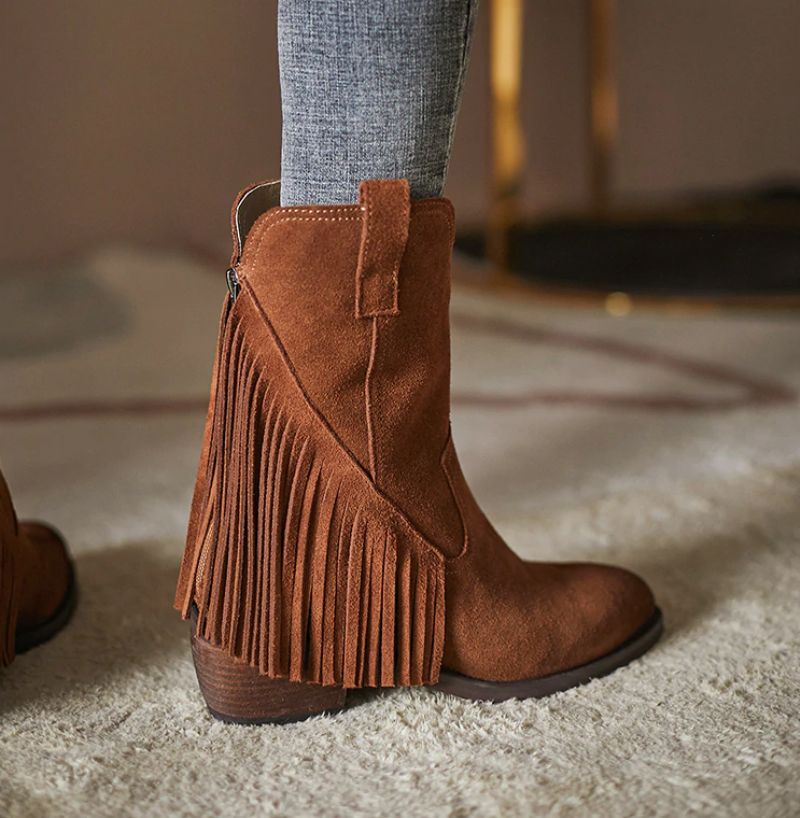 Celina Damskie Buty Do Kostki - Brązowy