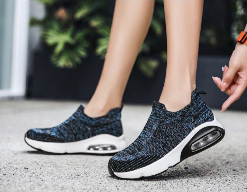 Charlen Damskie Buty Platformowe Do Chodzenia Na Platformie - Czarny