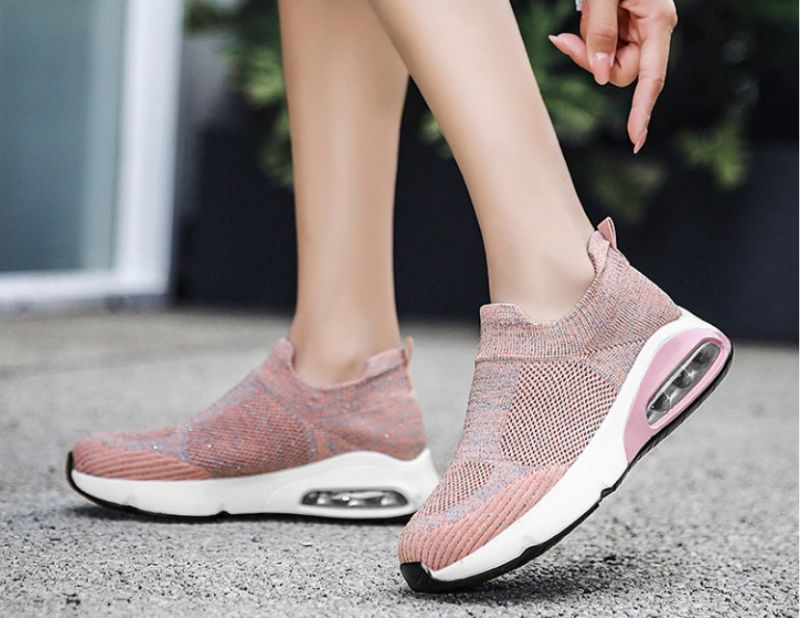 Charlen Damskie Buty Platformowe Do Chodzenia Na Platformie - Czarny