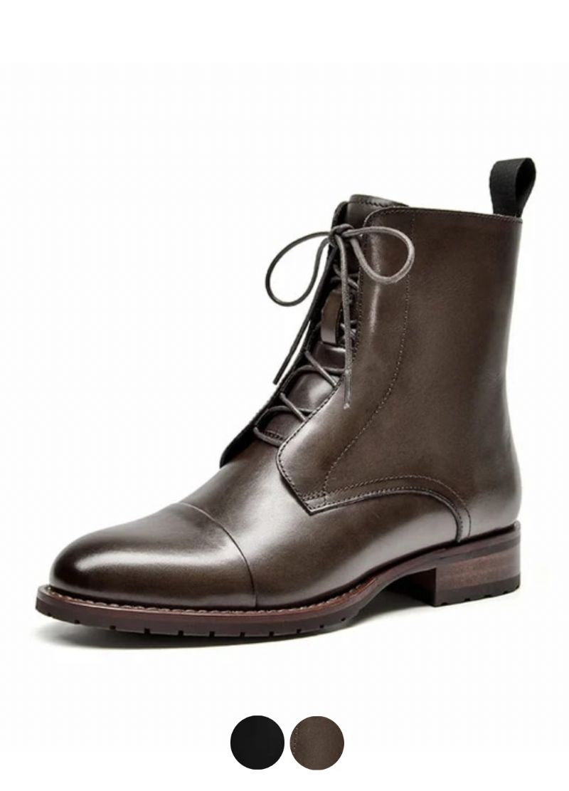 Charlie Damskie Skórzane Buty Sznurowane