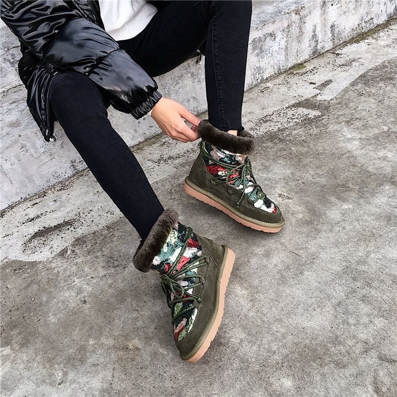 Chika Damskie Wodoodporne Zimowe Buty - Czarny