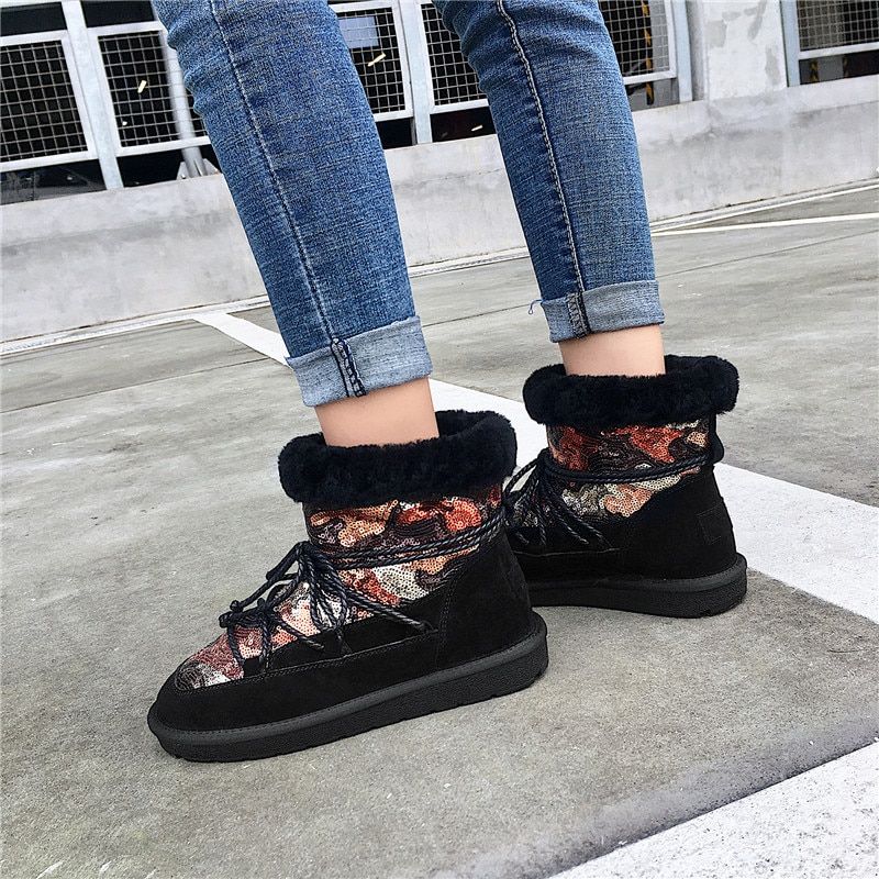 Chika Damskie Wodoodporne Zimowe Buty - Czarny