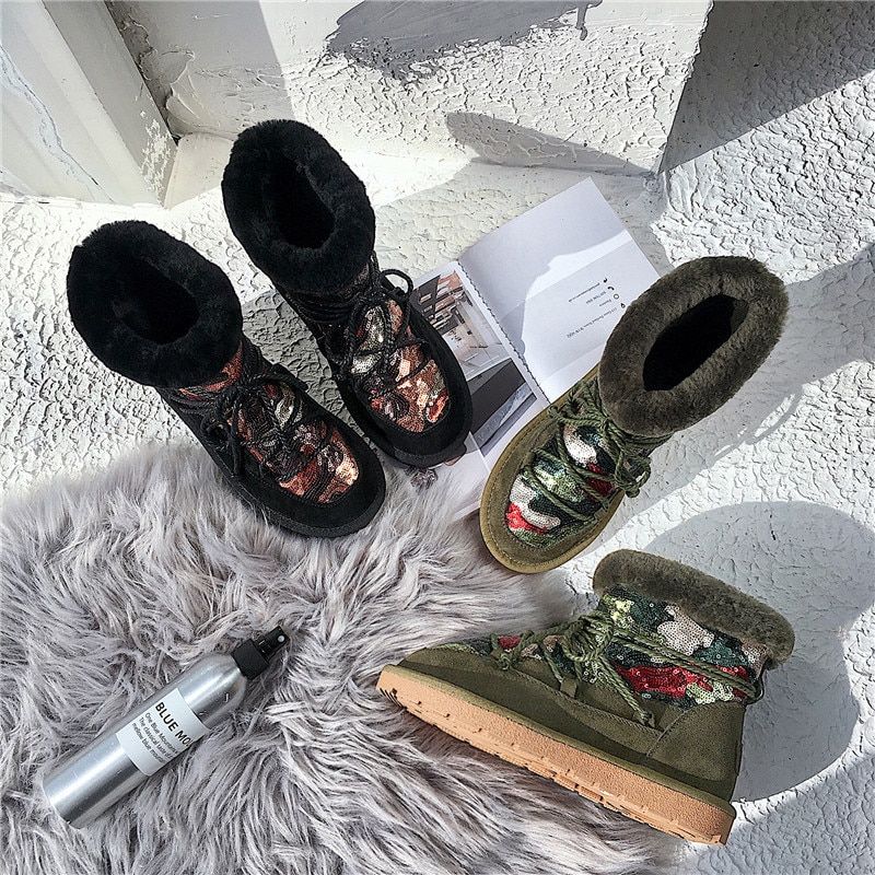 Chika Damskie Wodoodporne Zimowe Buty - Czarny