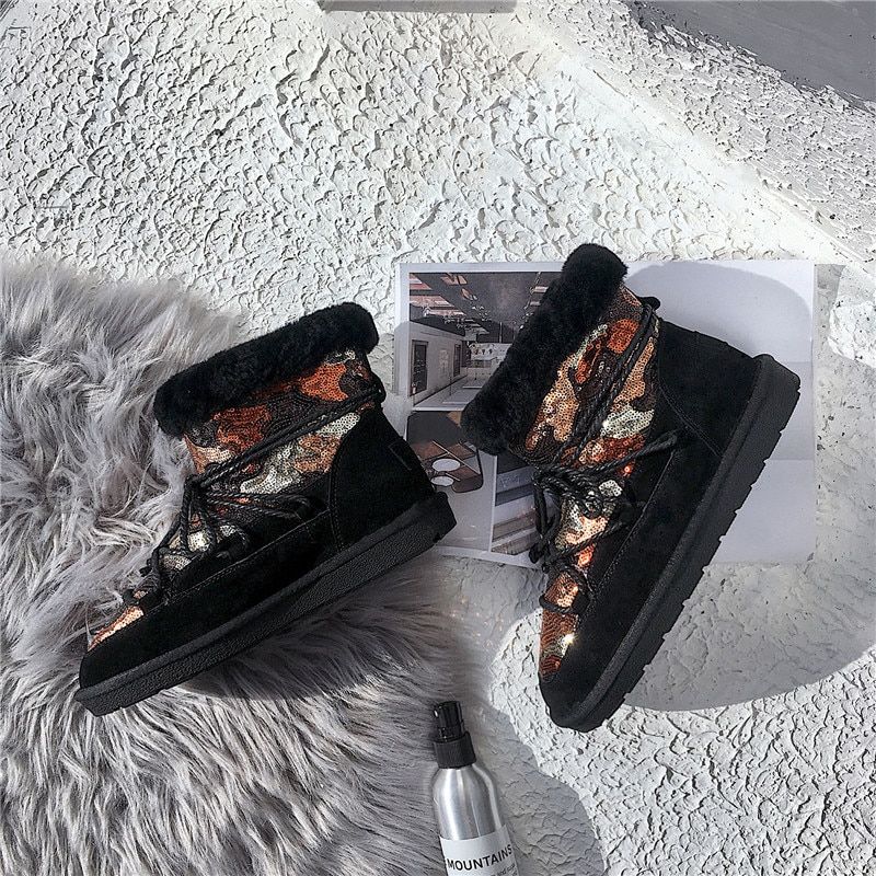 Chika Damskie Wodoodporne Zimowe Buty - Czarny
