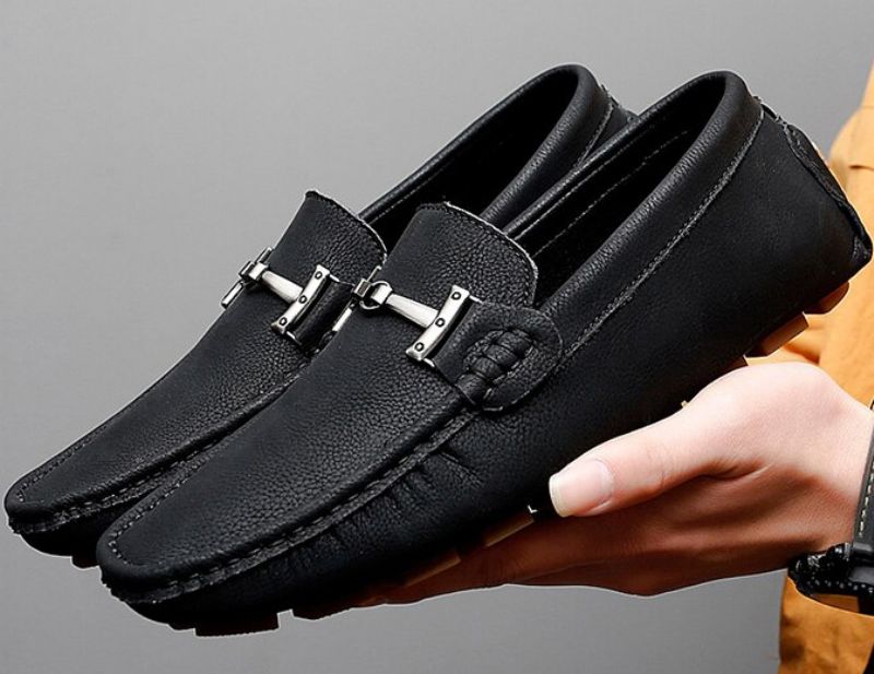 Chucho Męskie Mokasyny Casualowe Buty - Beżowy