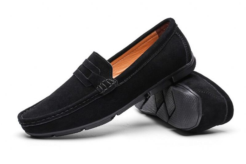 Cille Męskie Mokasyny Eleganckie Buty - Czarny