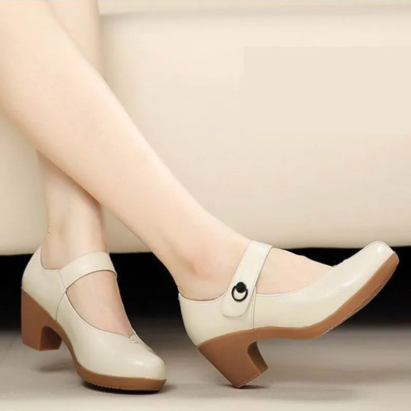 Cinnia Damskie Buty Na Obcasie - Czerwony