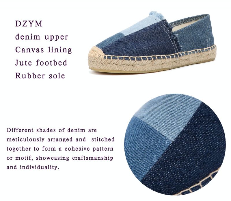Clara Damskie Modne Espadryle - Niebieski okrągły nosek