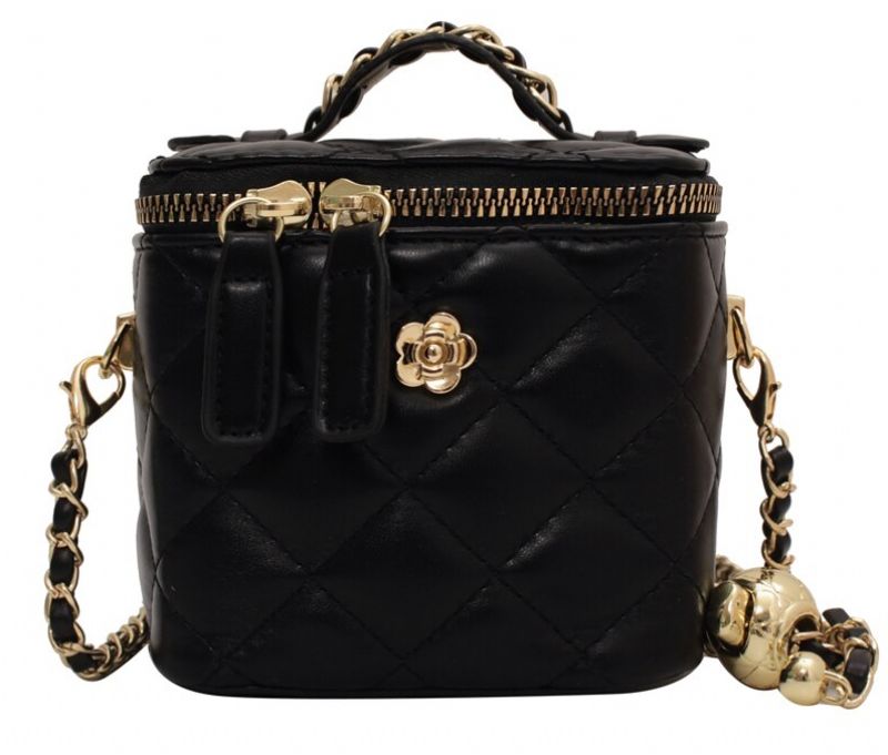 Claret Damska Luksusowa Skórzana Mini Torebka Crossbody - Duży czarny