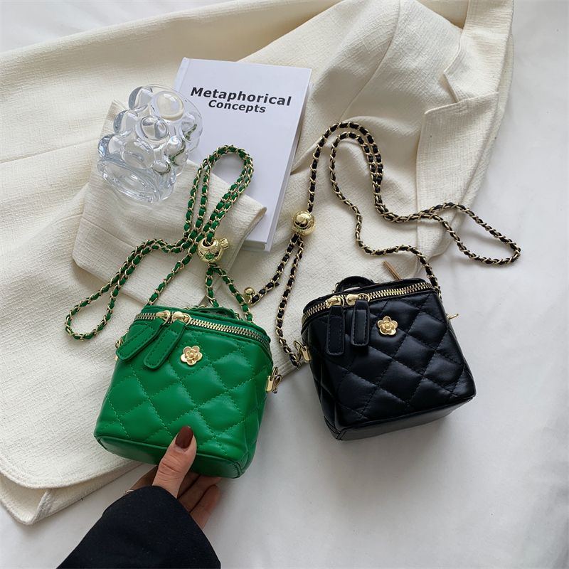 Claret Damska Luksusowa Skórzana Mini Torebka Crossbody - Duży czarny