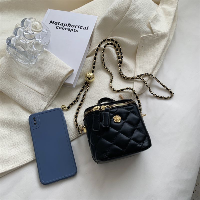 Claret Damska Luksusowa Skórzana Mini Torebka Crossbody - Duży czarny
