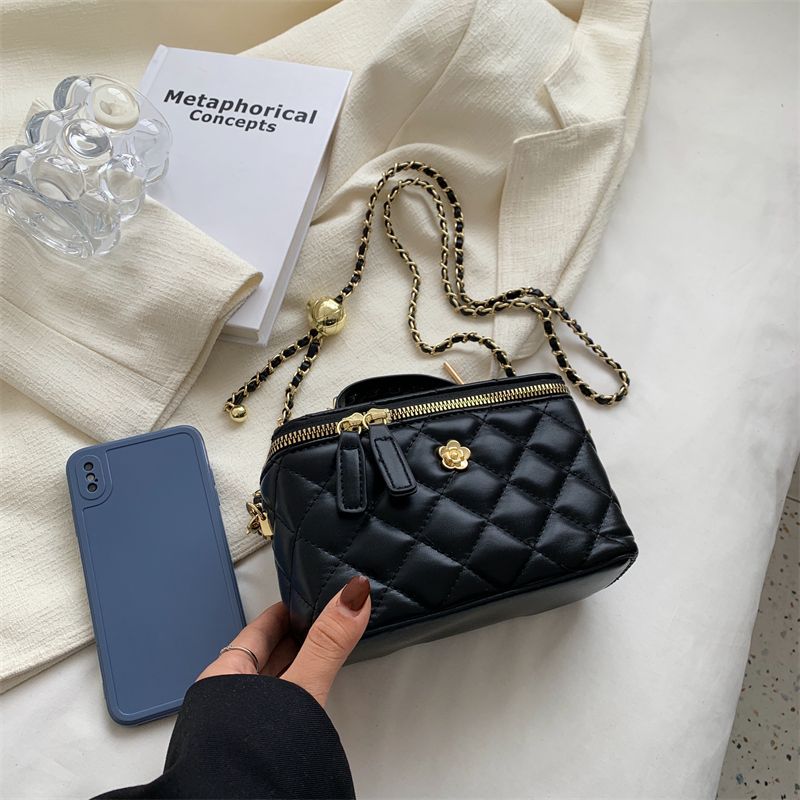 Claret Damska Luksusowa Skórzana Mini Torebka Crossbody - Duży czarny
