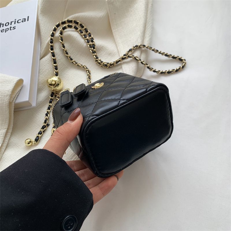Claret Damska Luksusowa Skórzana Mini Torebka Crossbody - Duży czarny