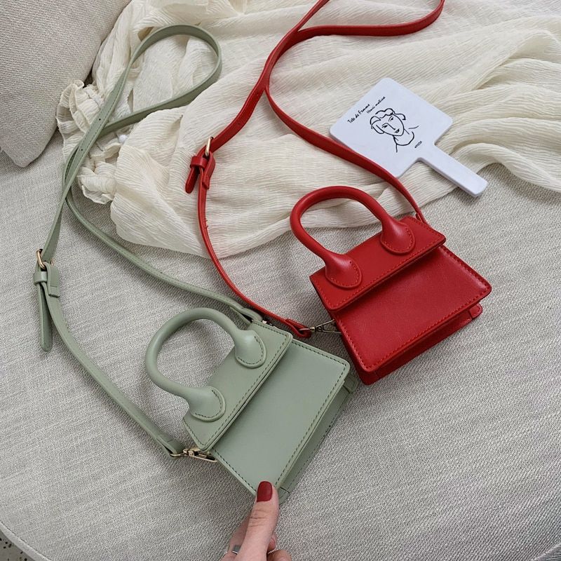Claret Damska Skórzana Torebka Crossbody - Duży-Zielony
