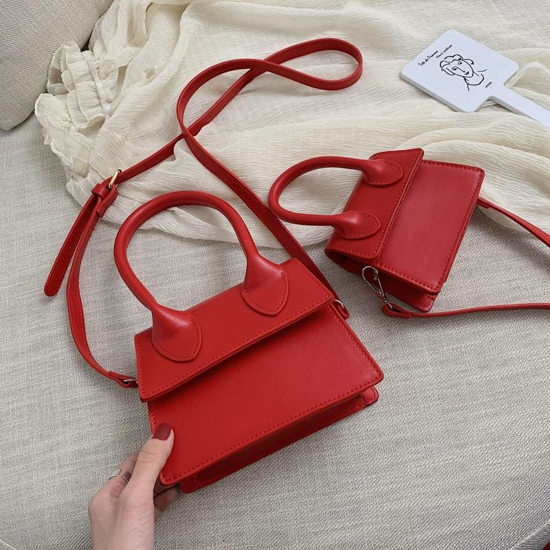 Claret Damska Skórzana Torebka Crossbody - Duży-Zielony