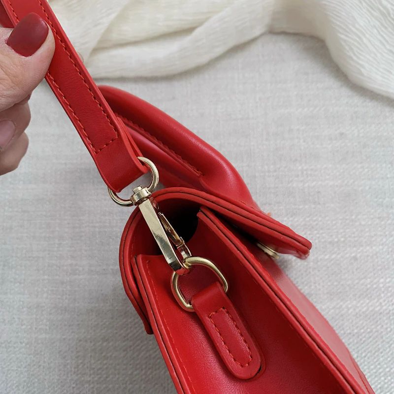 Claret Damska Skórzana Torebka Crossbody - Duży-Zielony