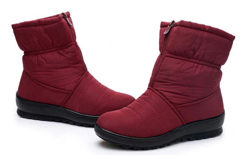Claret Damskie Wodoodporne Buty Zimowe - Czarny