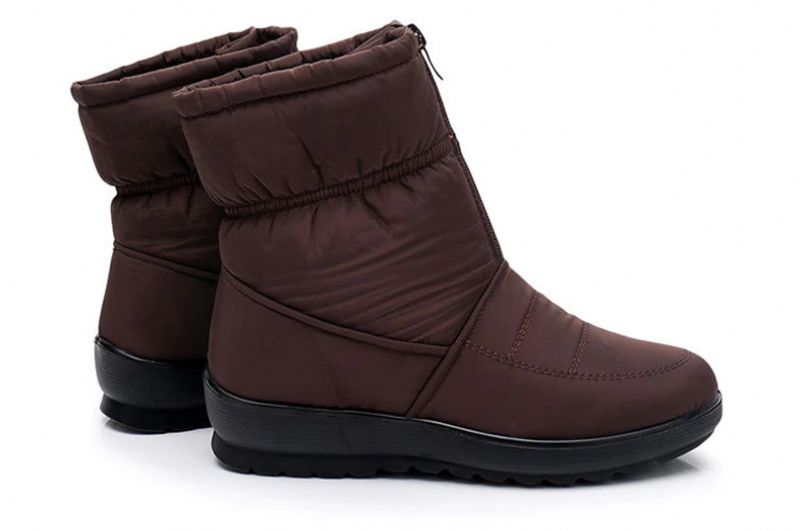 Claret Damskie Wodoodporne Buty Zimowe - Czarny