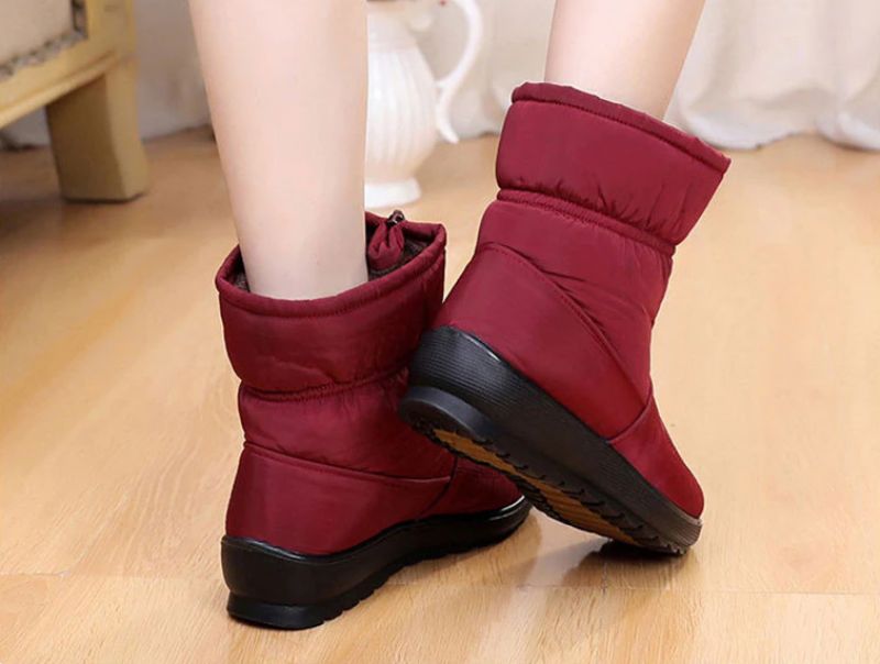 Claret Damskie Wodoodporne Buty Zimowe - Czarny