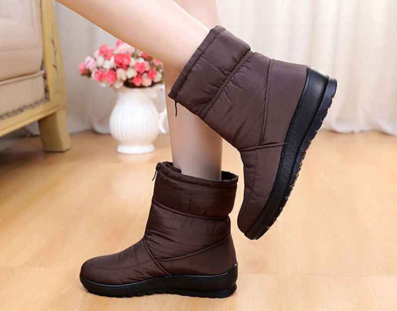 Claret Damskie Wodoodporne Buty Zimowe - Czarny