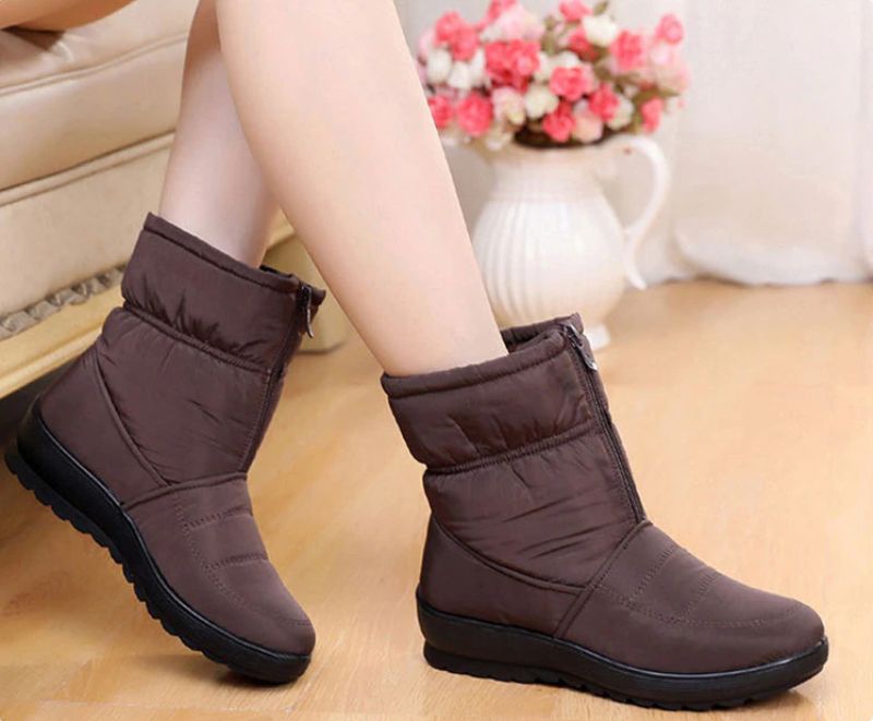 Claret Damskie Wodoodporne Buty Zimowe - Czarny